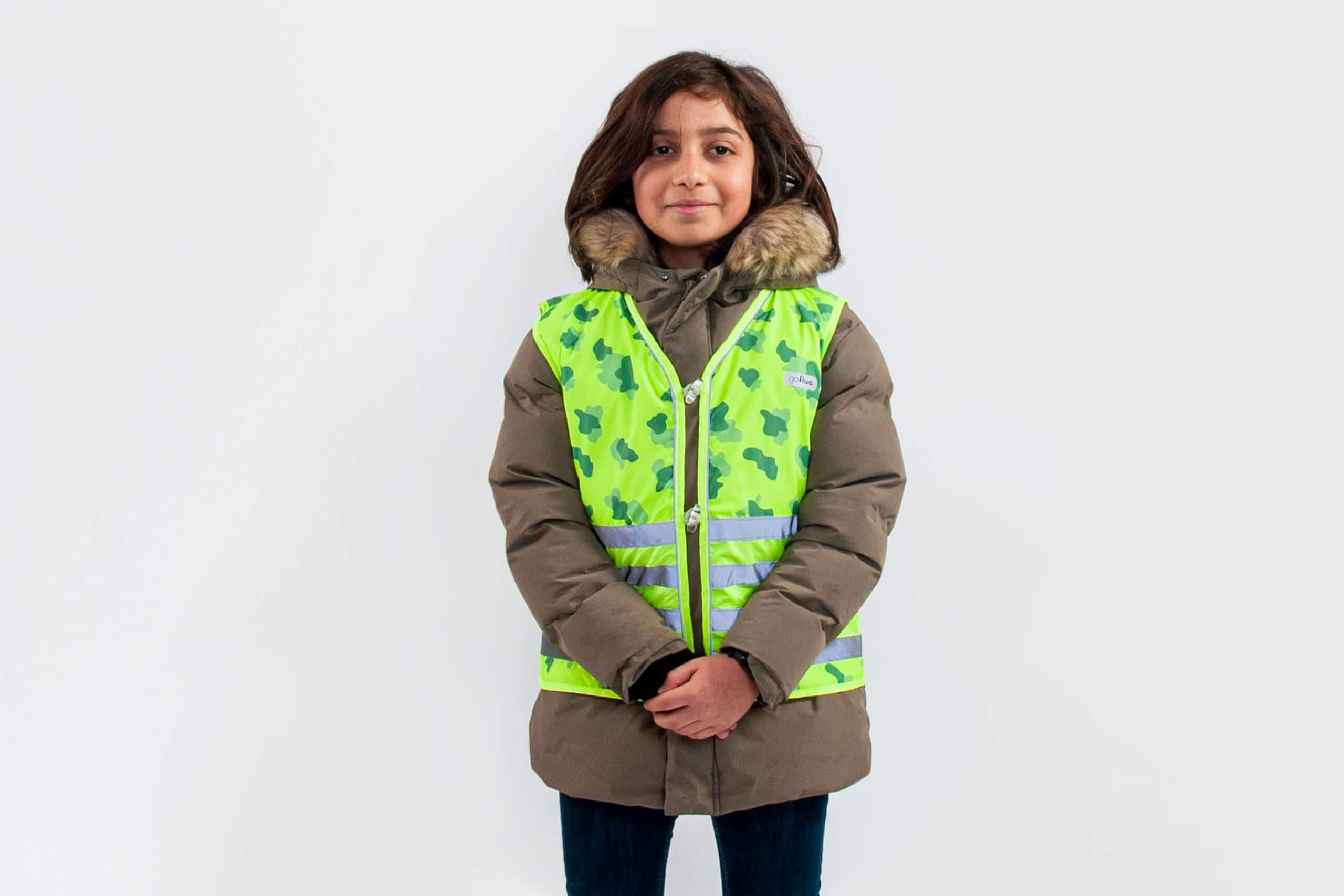 gofluo. Warnweste 2-3Y - Reflektierende Jacke für Kinder Darkflow,  Regenbogen Sicherheitsweste, Neonweste : : Sport & Freizeit