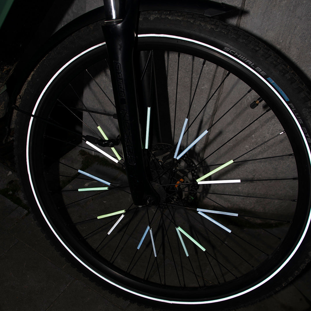 rennrad speichenreflektoren spoke reflectors with reflective rainbow colors