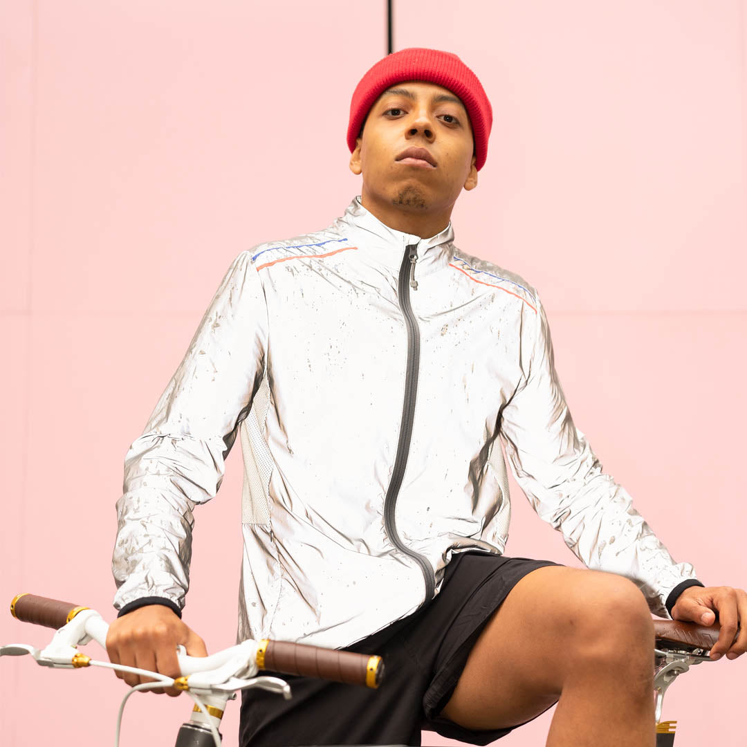 Travis | reflective windbreaker with breathable panels - GOFLUO