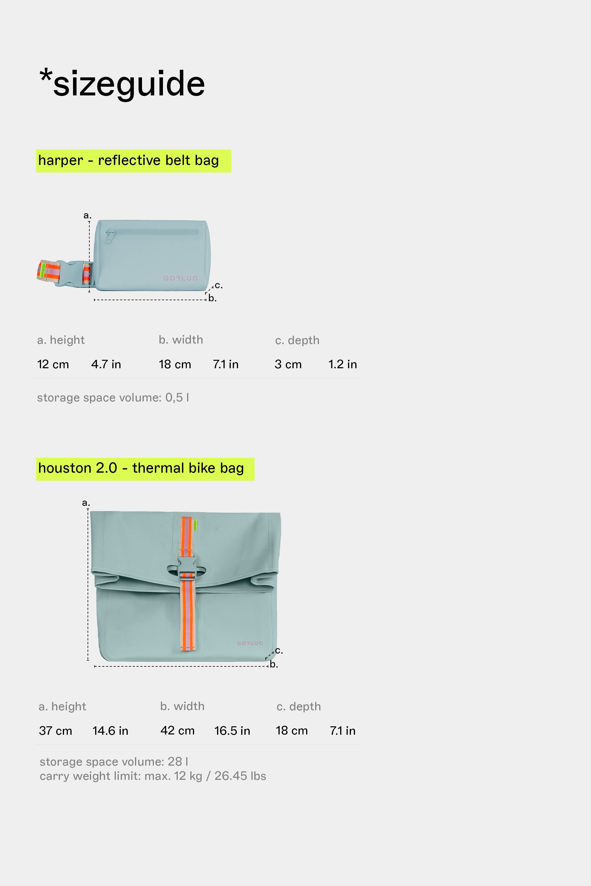 the "blue bike bags" set