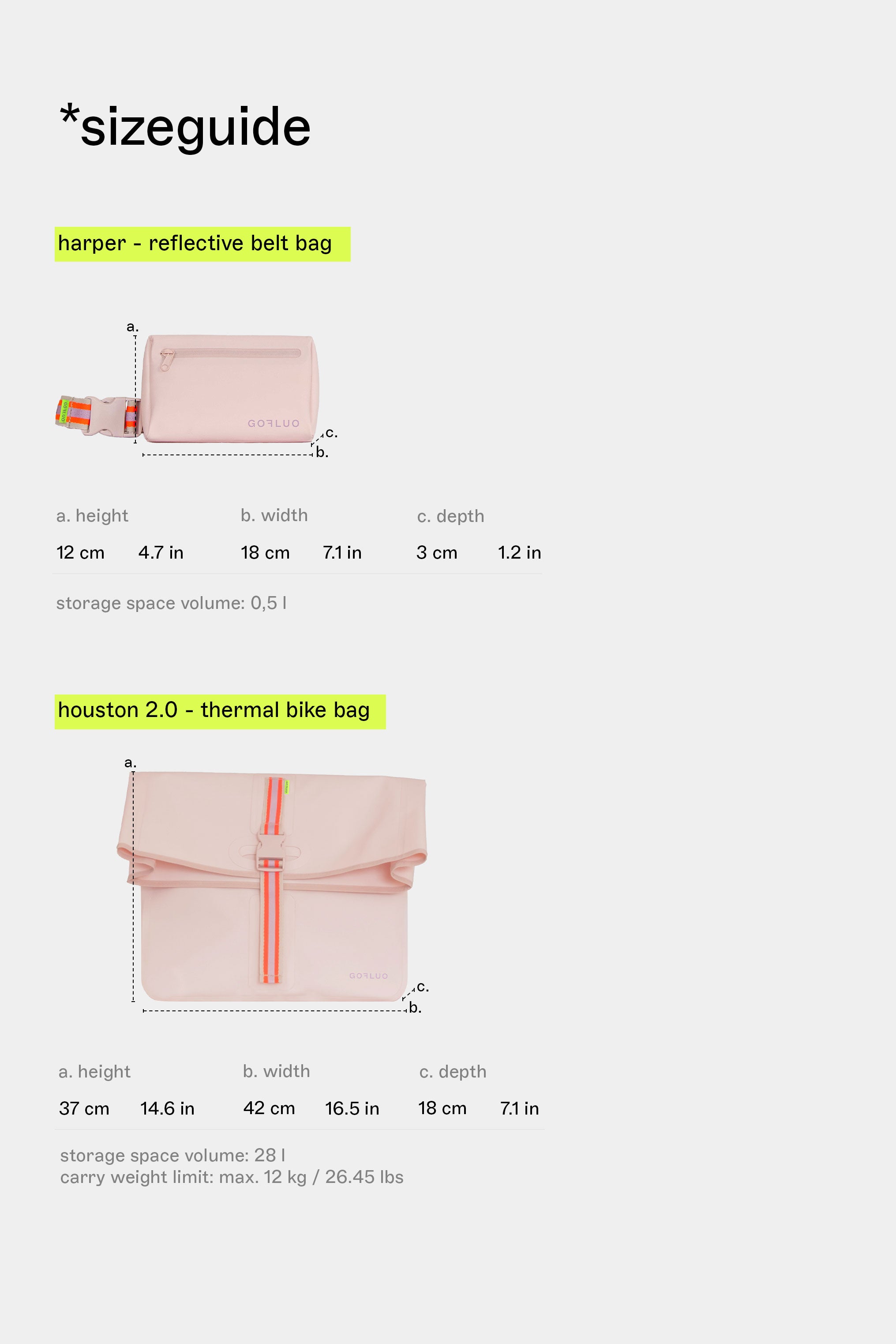 the "pink bike bags" set