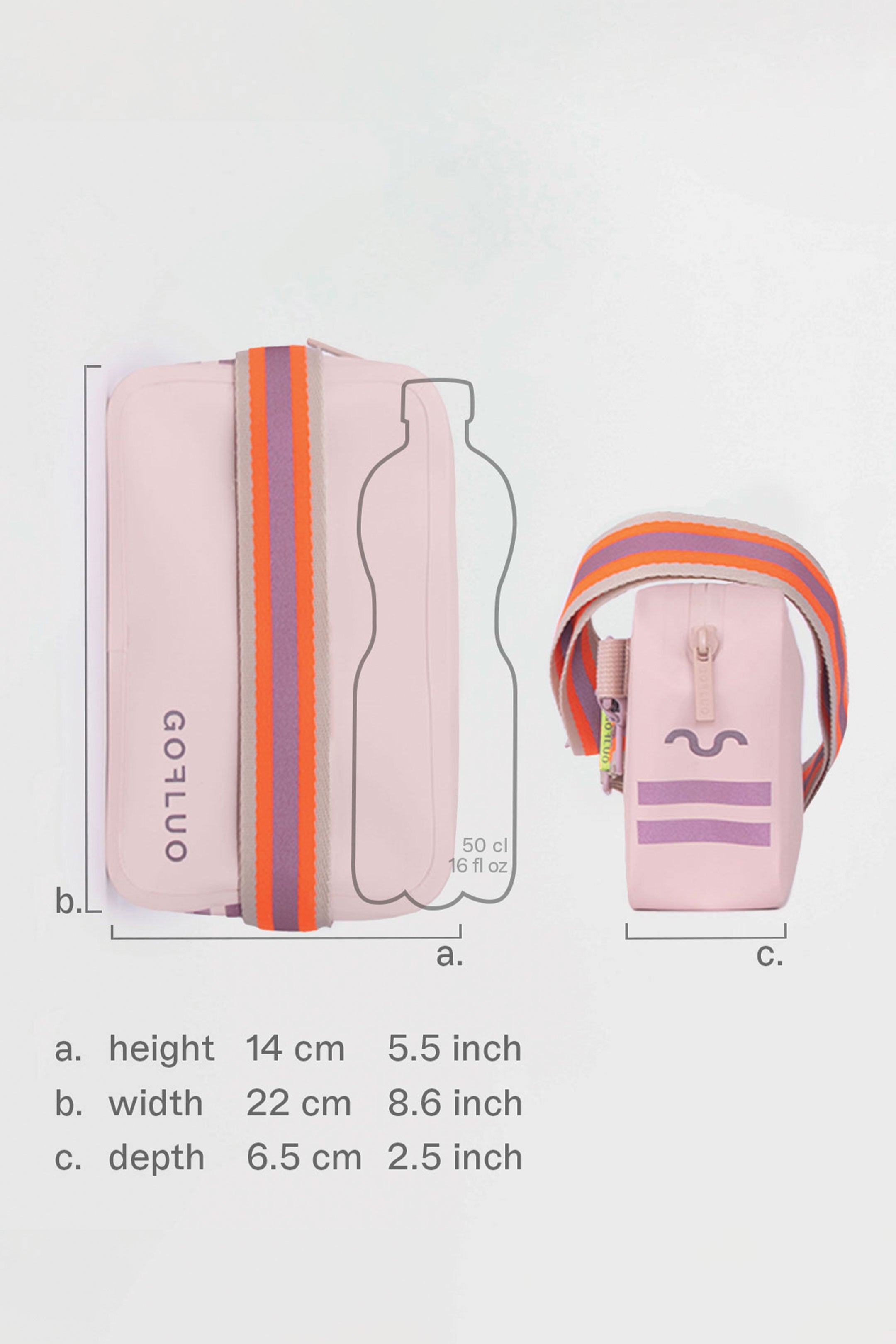lenkertasche rose Colette | altrosa fahrradlenker- & umhängetasche reflektierende gurte